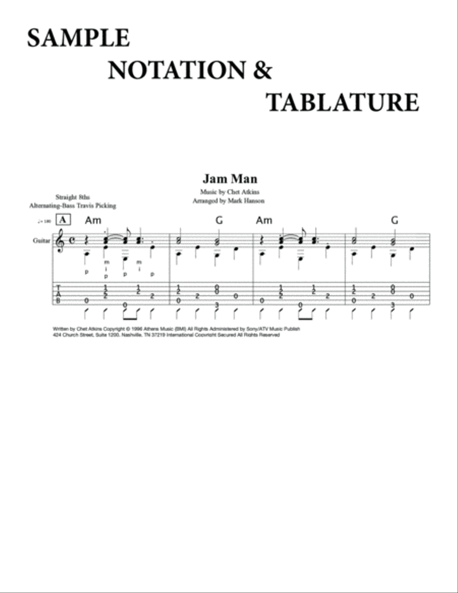 Jam Man - Fingerstyle Guitar Solo Electric Guitar scores gallery preview page 4