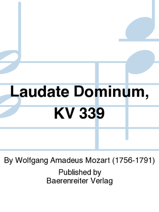 Book cover for Laudate Dominum, KV 339