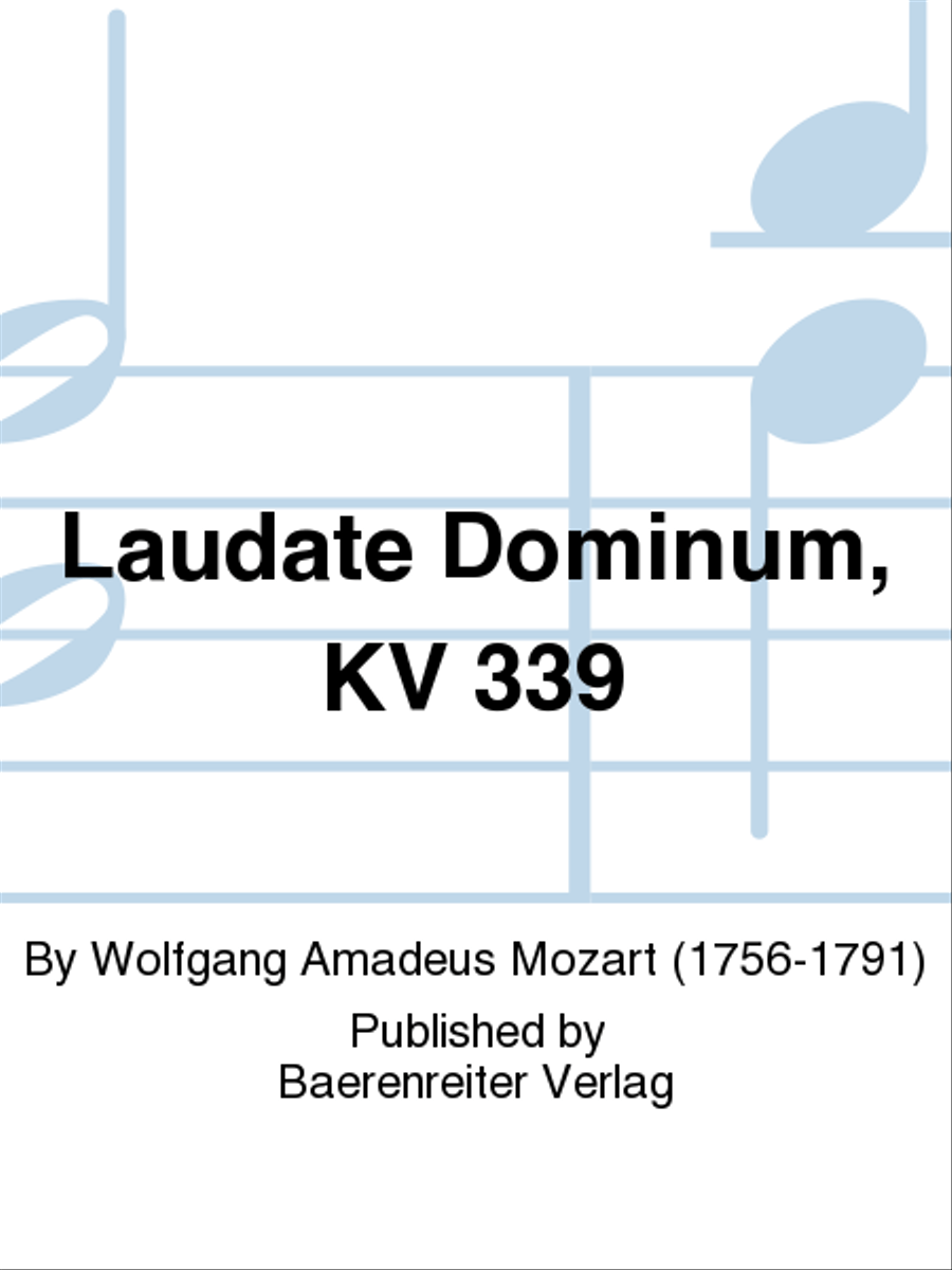 Laudate Dominum, KV 339 Laudate Dominum, KV 339 Violin scores gallery preview page 1