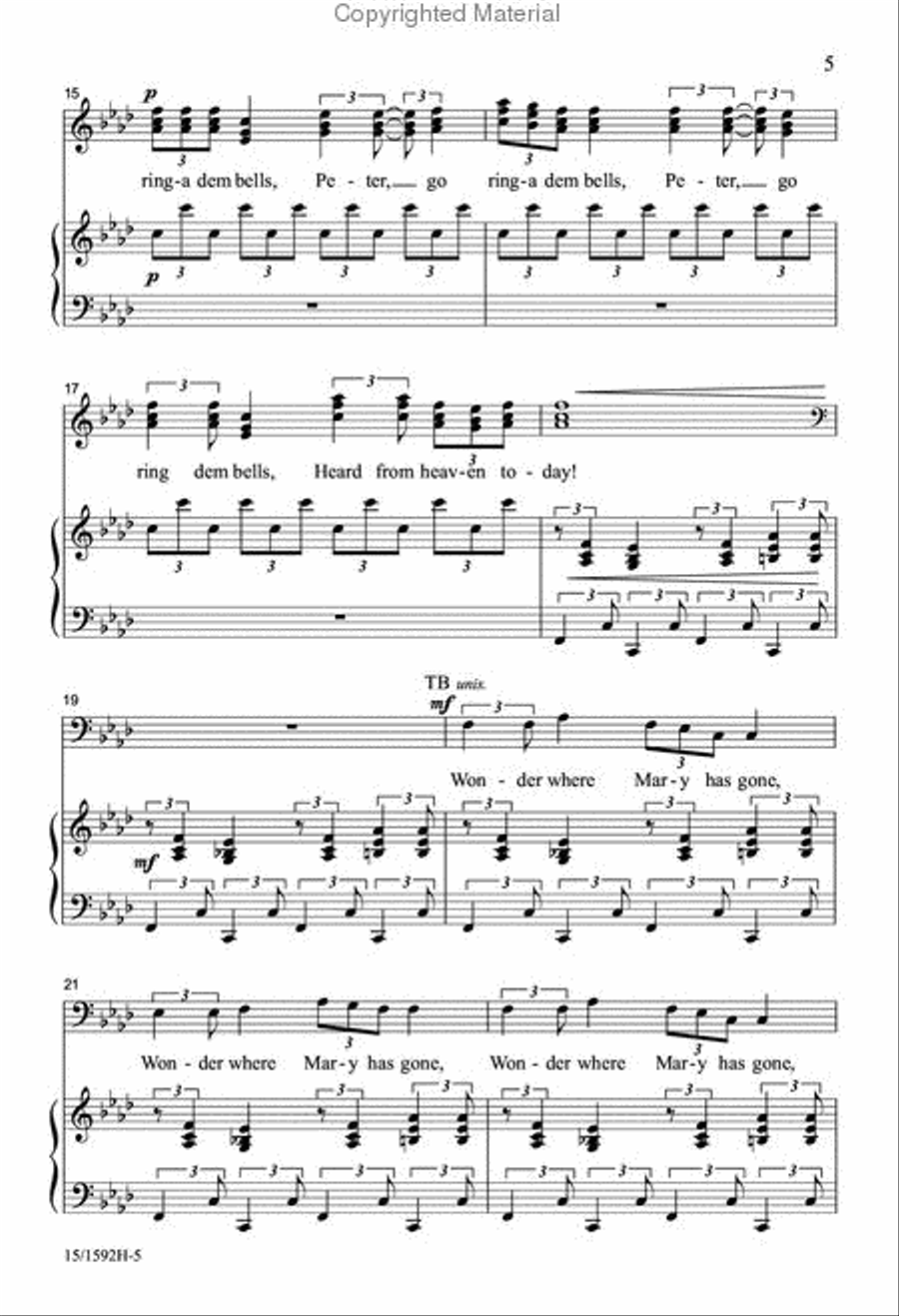 Peter, Go Ring Dem Bells Peter, Go Ring Dem Bells 4-Part scores gallery preview page 4