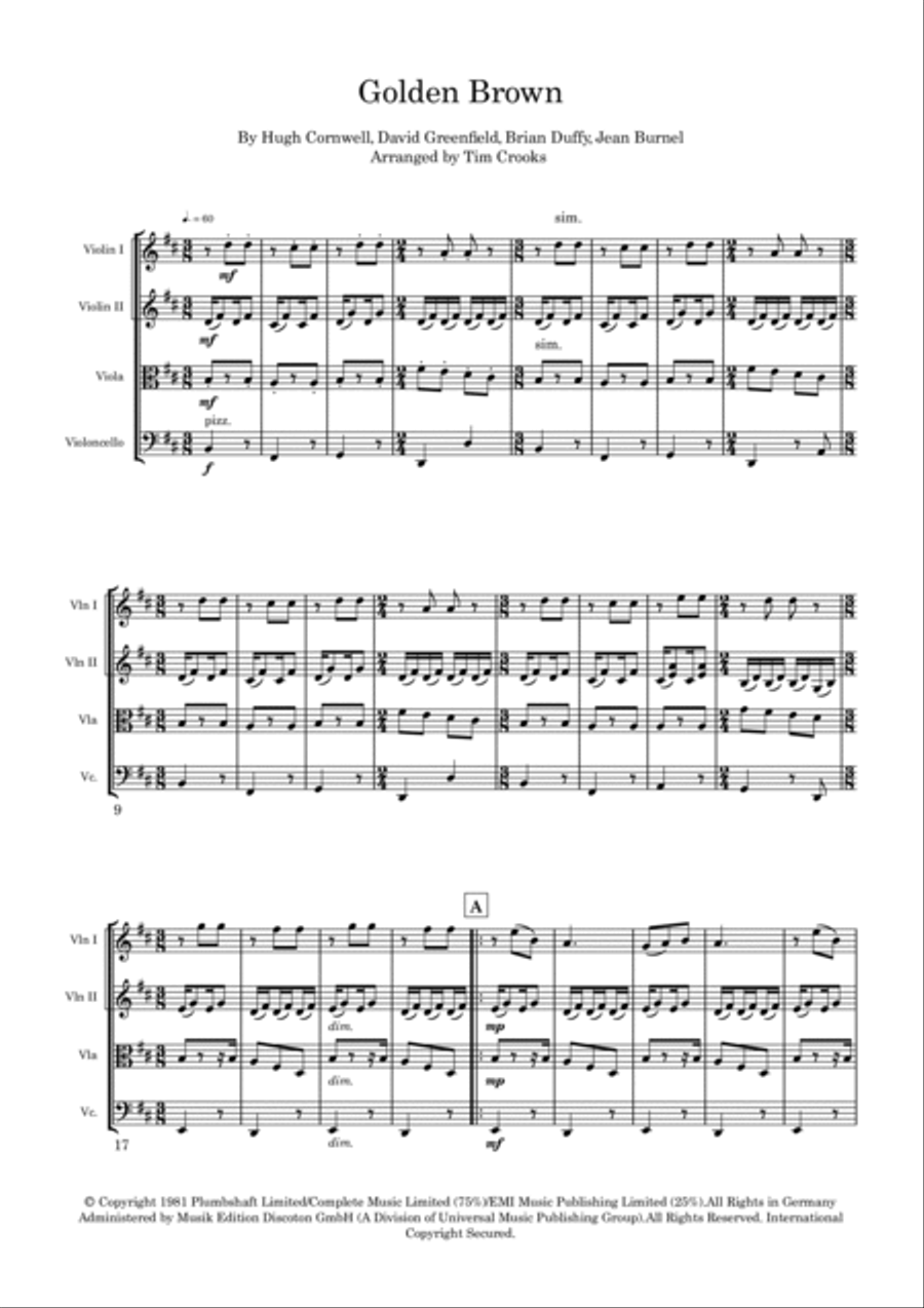 Golden Brown String Quartet scores gallery preview page 2