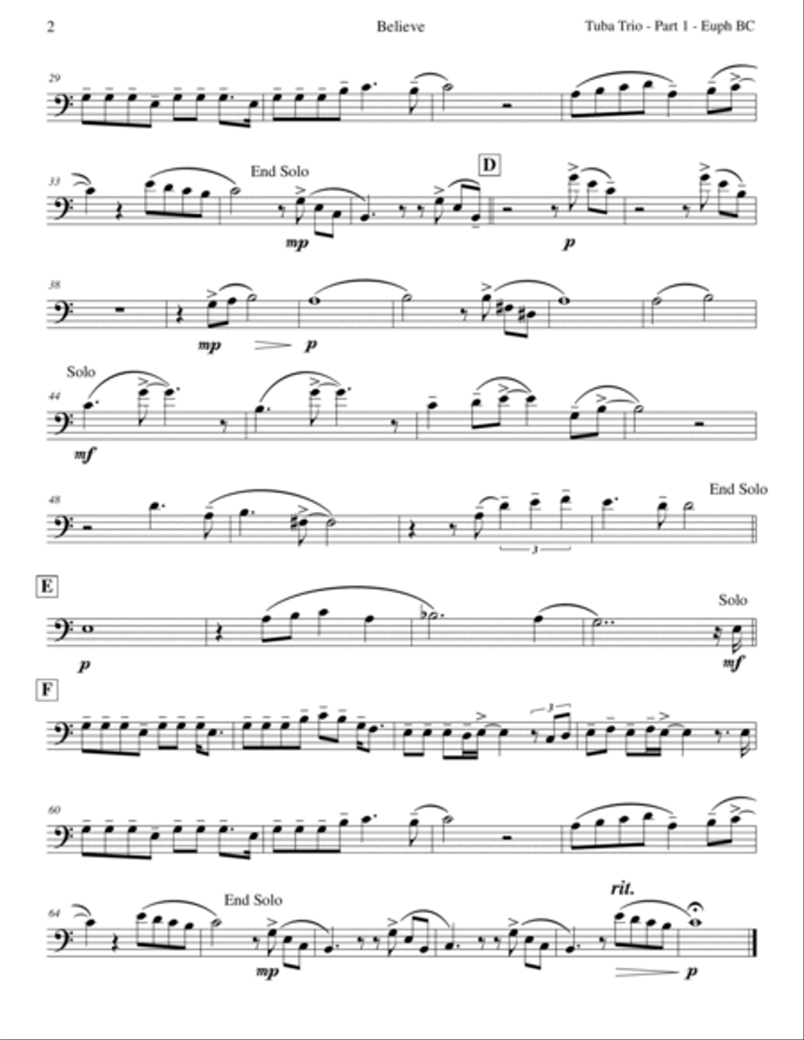 Believe Brass Trio scores gallery preview page 6
