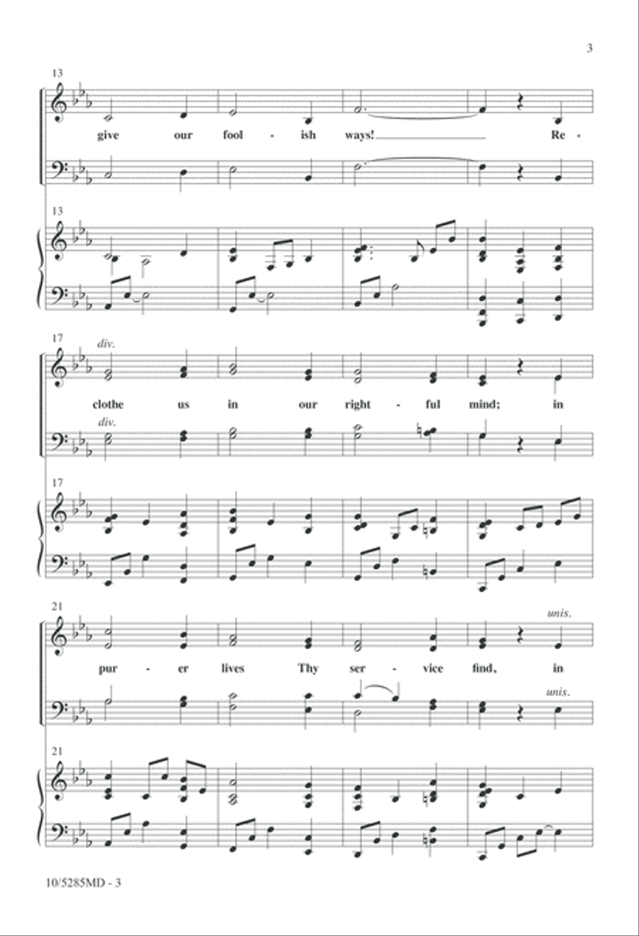 Dear Lord and Father Dear Lord and Father 4-Part scores gallery preview page 3