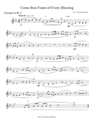 "Come Thou Fount" for brass quintet 2nd Trumpet