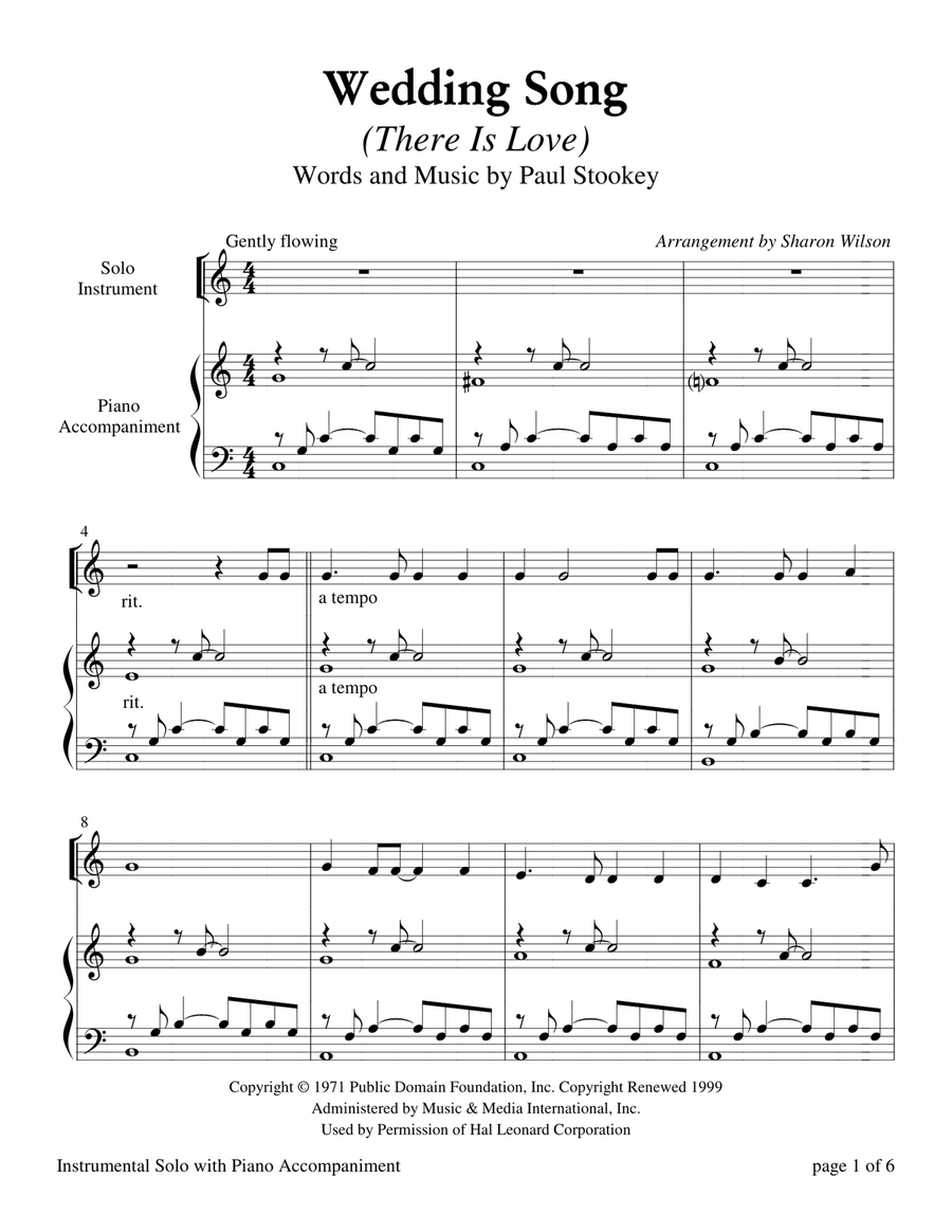Wedding Song (There Is Love) Violin Solo scores gallery preview page 4