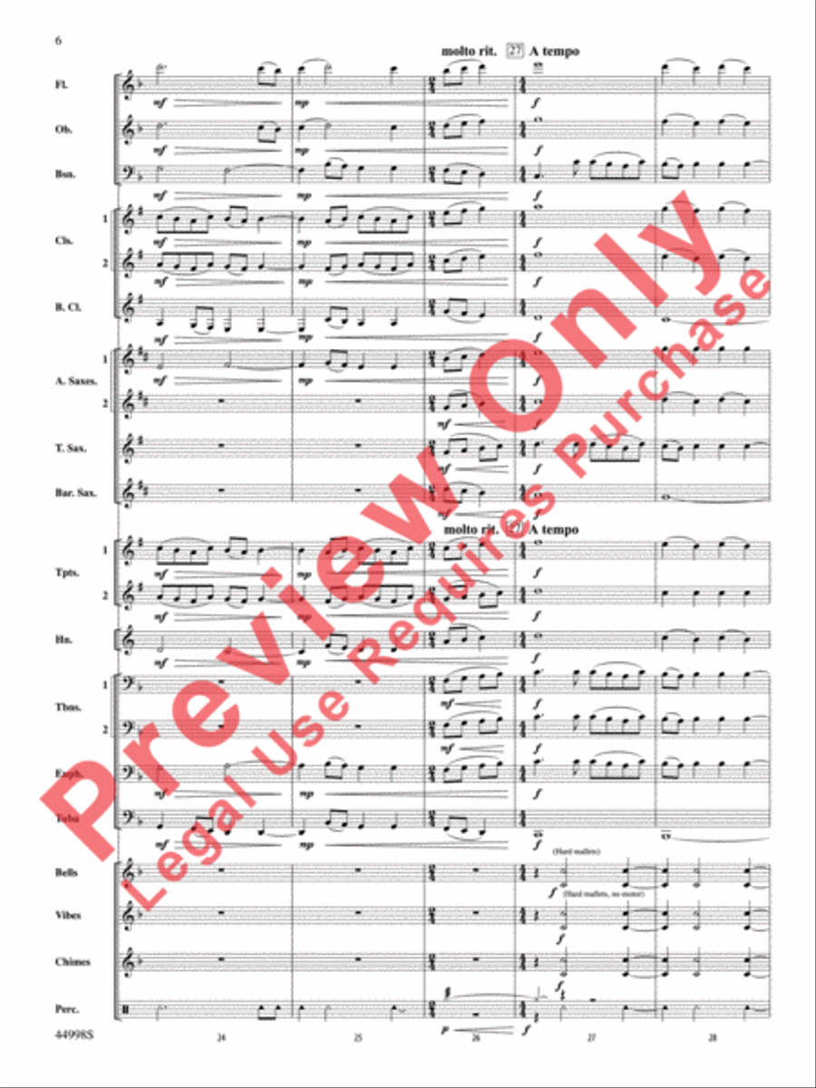 Ave Maria Concert Band scores gallery preview page 7