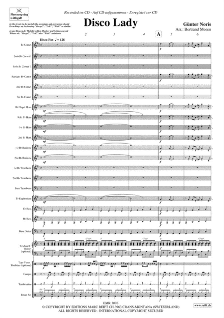Disco Lady Brass Band scores gallery preview page 4