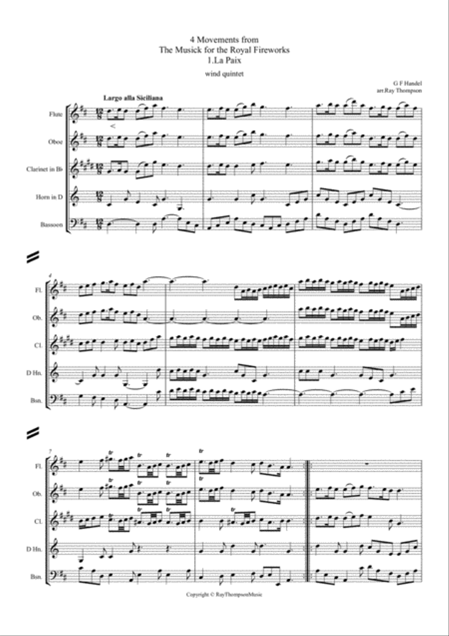 Handel: 4 Movements from 