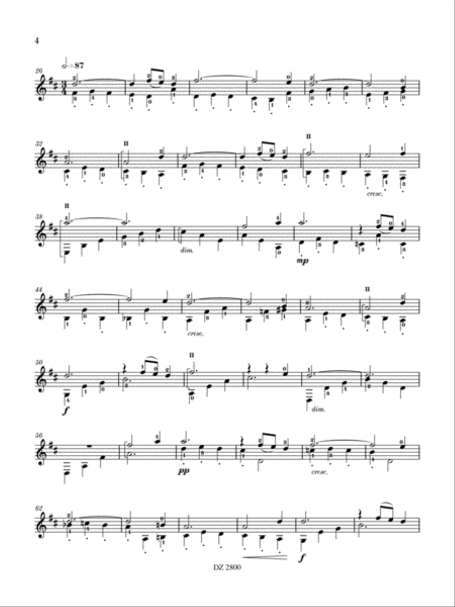 Amazing Grace Variations 2017, Op. 27a Classical Guitar scores gallery preview page 4