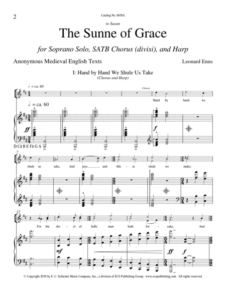 The Sunne of Grace (Downloadable Harp Part)