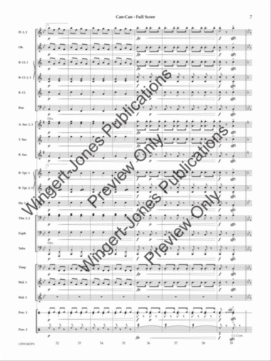 Can-Can (Score) Concert Band scores gallery preview page 8