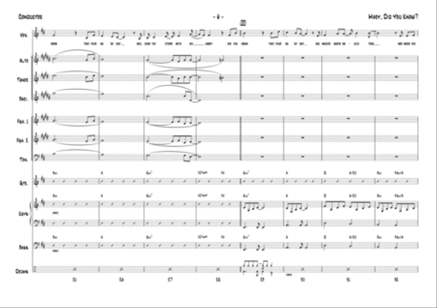Mary, Did You Know? Tenor Saxophone scores gallery preview page 6
