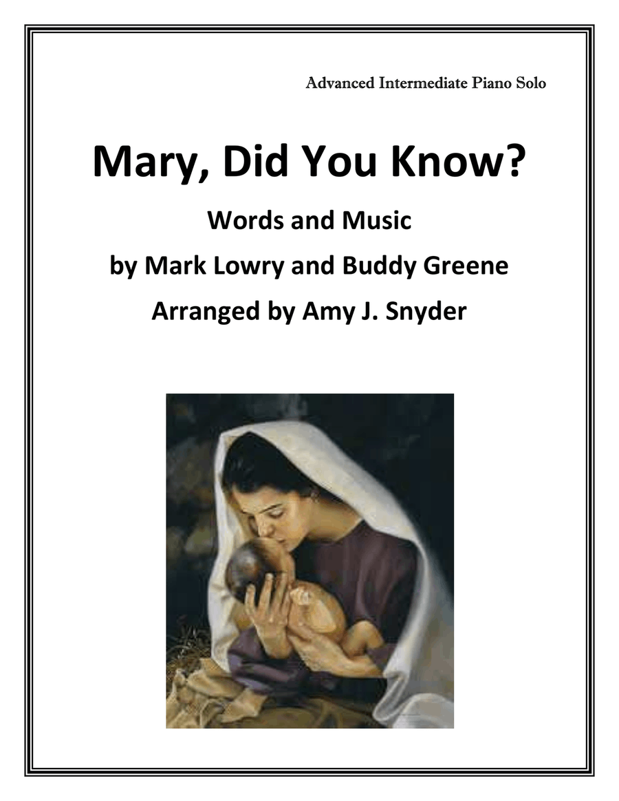 Mary, Did You Know? Piano Solo scores gallery preview page 1