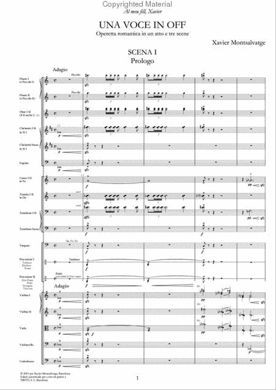 Una voce in off, ópera 4-Part scores gallery preview page 2
