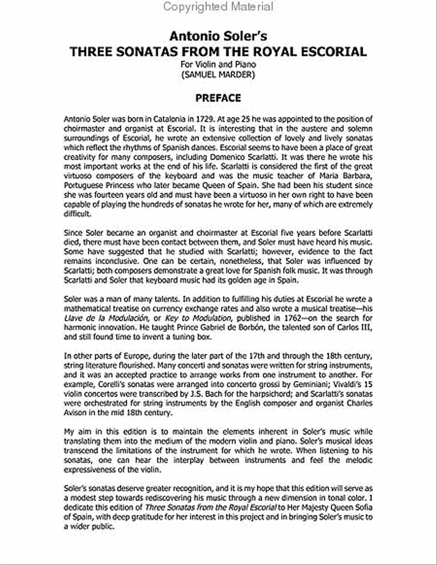 Three Sonatas Violin Solo scores gallery preview page 4