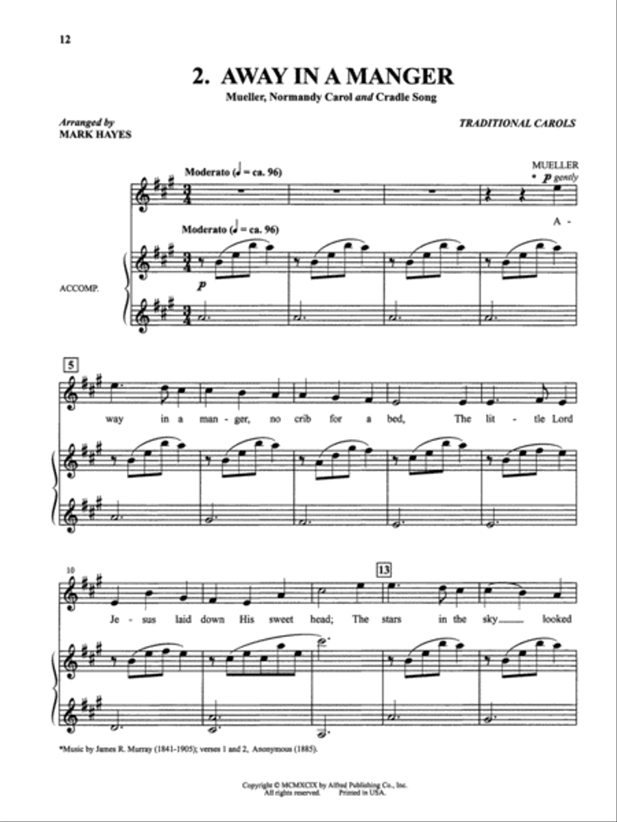 Mark Hayes Vocal Solo Collection: 10 Christmas Songs for Solo Voice - Medium High (Book Only) High Voice scores gallery preview page 4