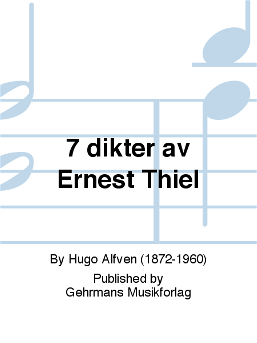 7 dikter av Ernest Thiel Voice scores gallery preview page 1