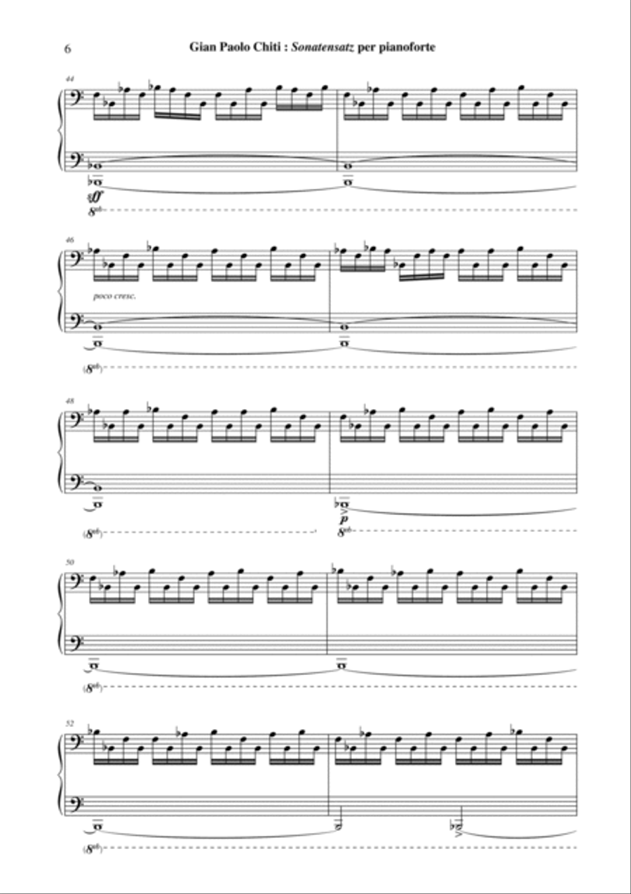 Gian Paolo Chiti: Sonatensatz for piano Piano Solo scores gallery preview page 6