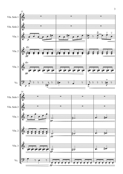 Concertino For Two Solo Violins and Strings (School Arrangement)