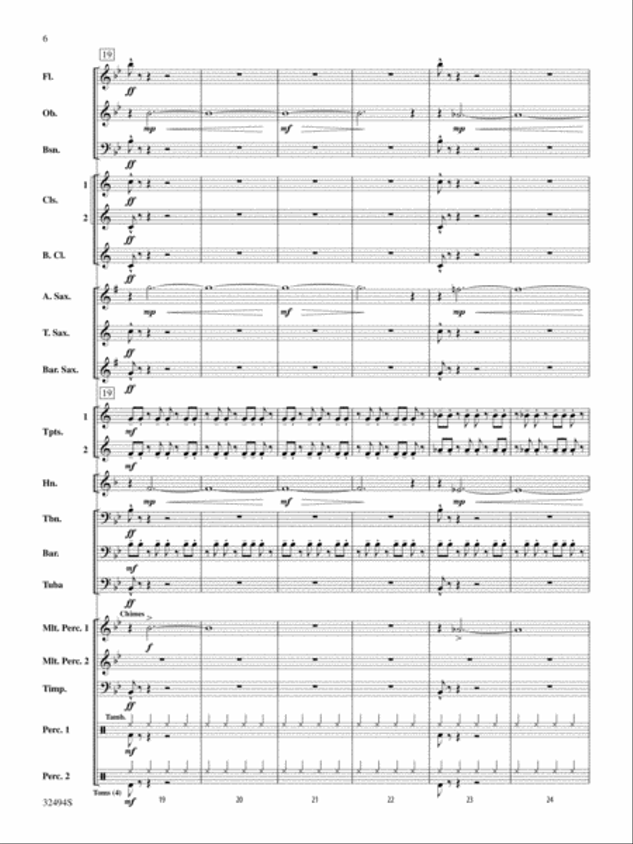 Chasing Orion: Score Chasing Orion: Score Concert Band scores gallery preview page 6