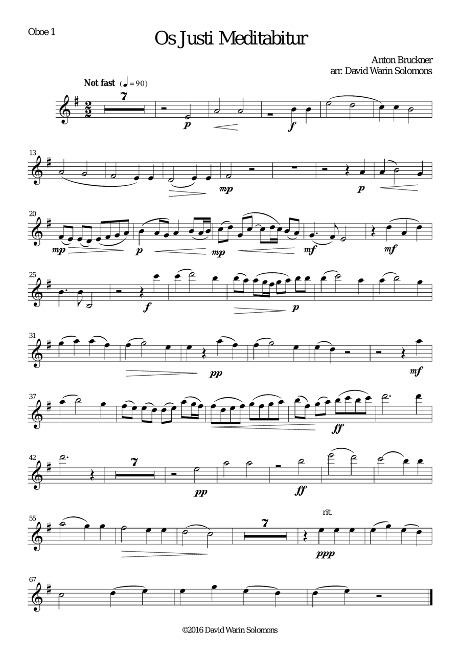Os Justi meditabitur for wind octet Large Ensemble scores gallery preview page 6