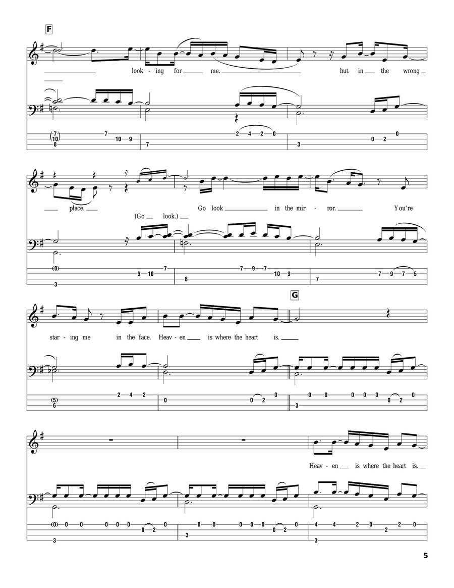 Heaven Is Where The Heart Is Electric Guitar scores gallery preview page 5