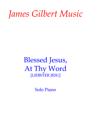 Book cover for Blessed Jesus, At Thy Word