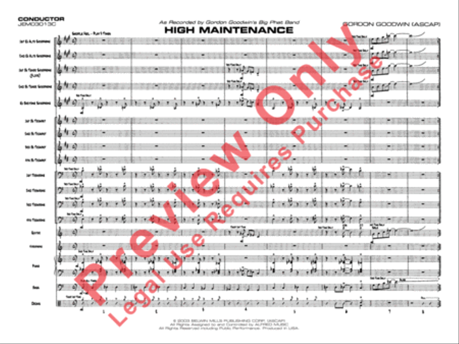 High Maintenance High Maintenance Jazz Ensemble scores gallery preview page 4