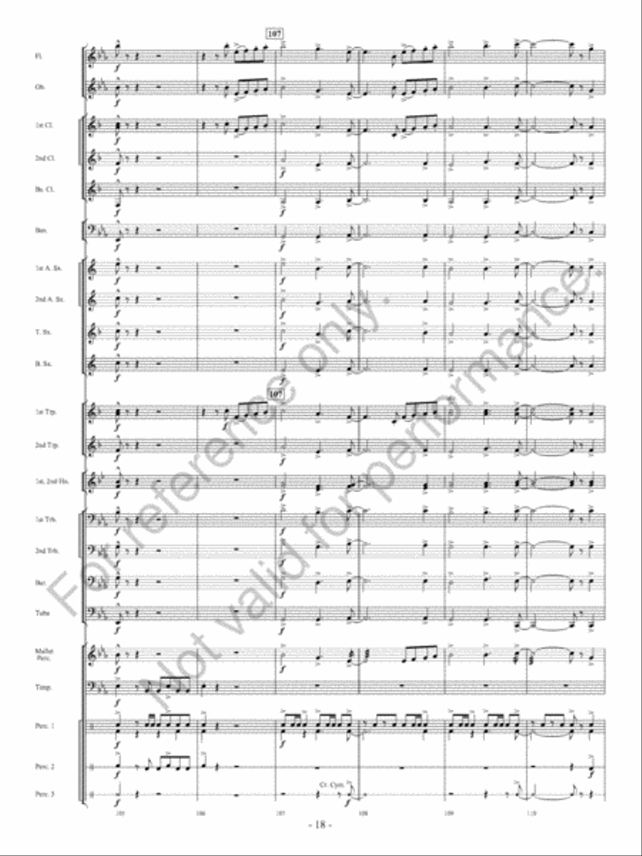 The Winds Of Change Concert Band scores gallery preview page 19