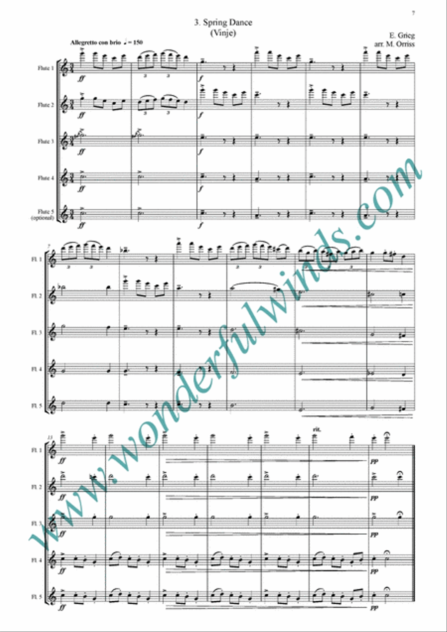 Six Norwegian Mountain Melodies Flute scores gallery preview page 4
