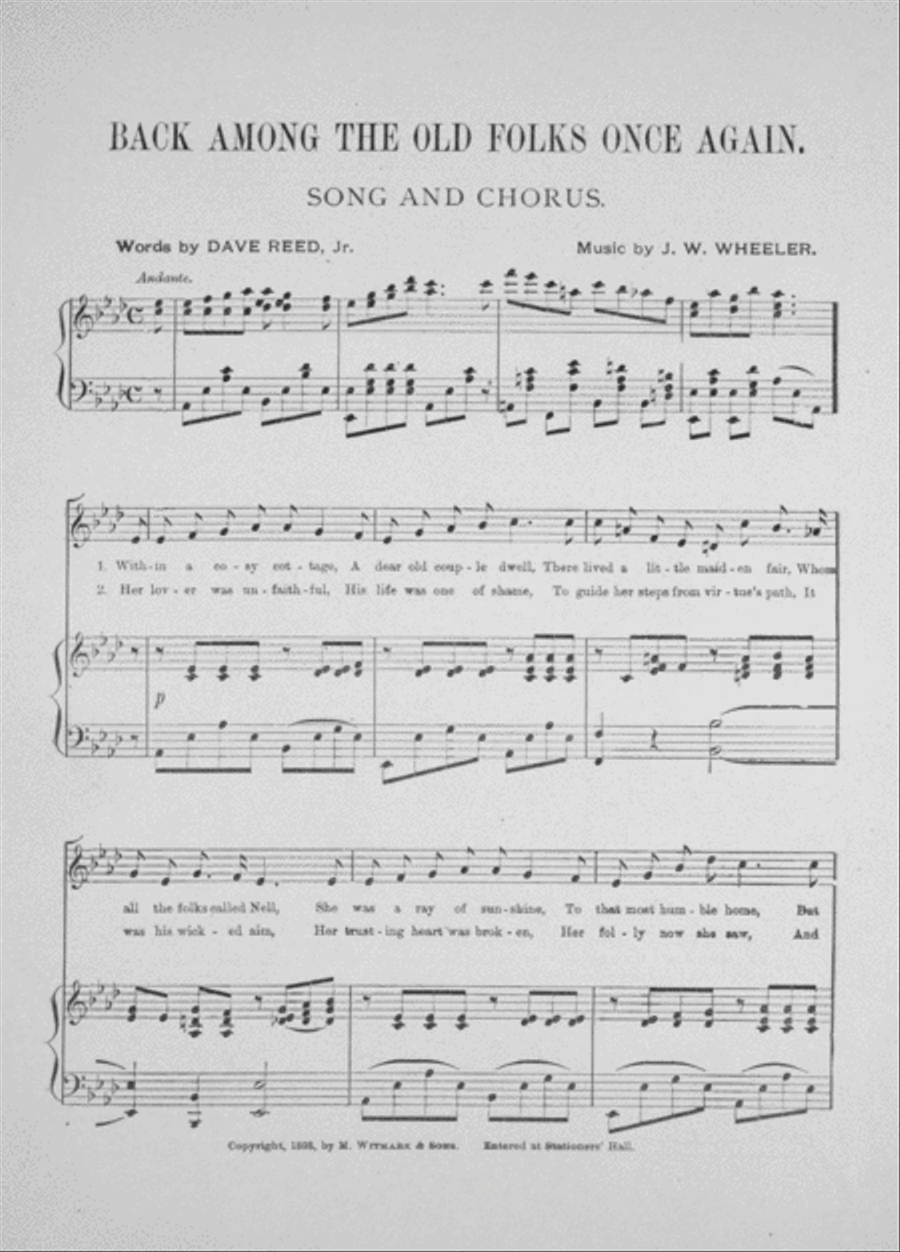 Back Among the Old Folks Once Again. Song & Chorus Choir scores gallery preview page 2
