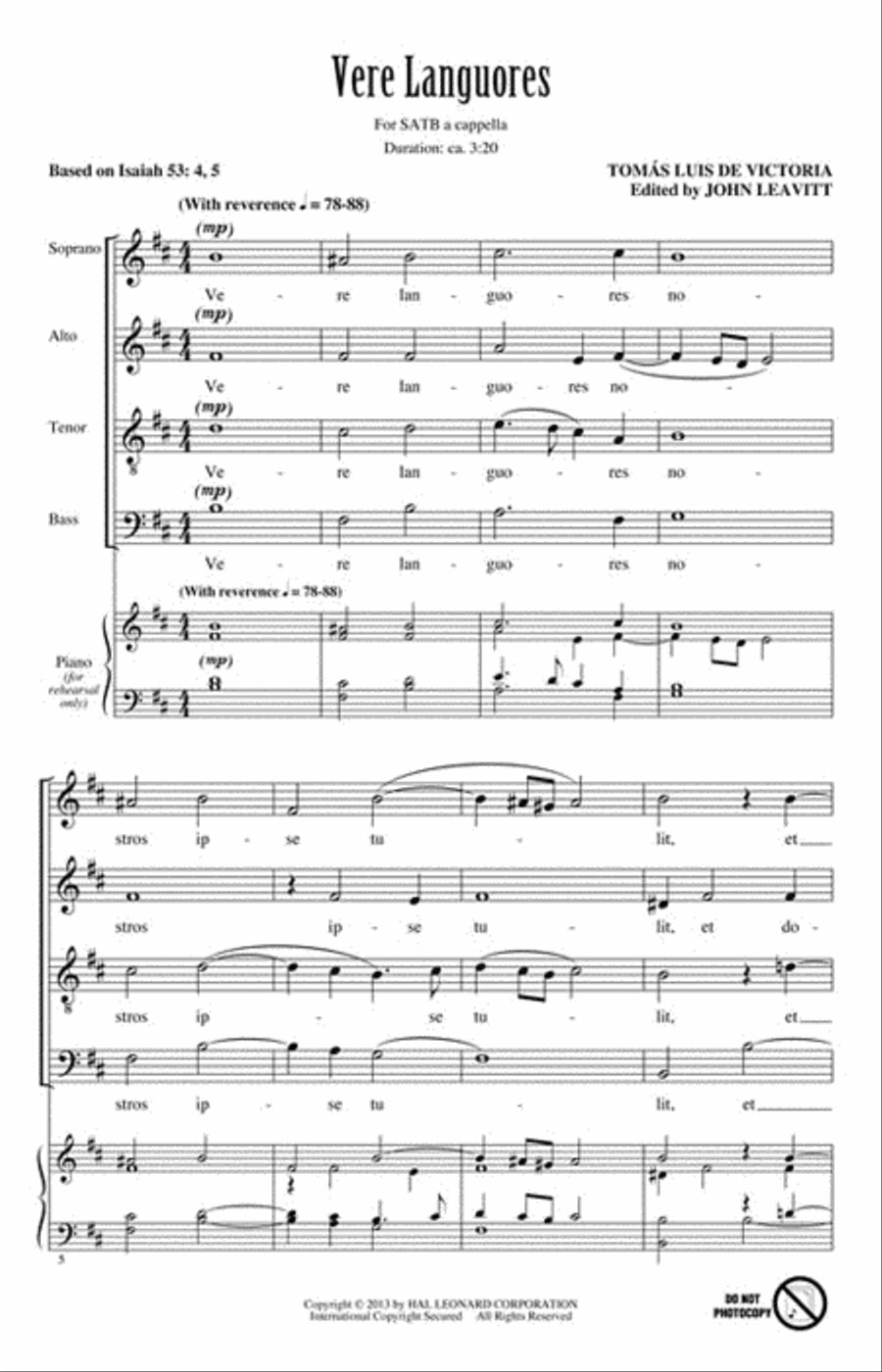 Vere Languores 4-Part scores gallery preview page 2