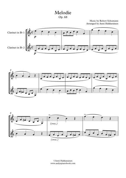 Melody - Clarinet Duet