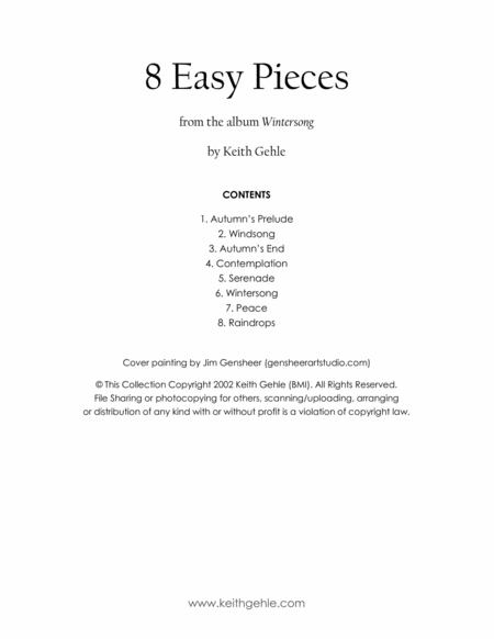 "8 Easy Pieces from Wintersong" for solo classical fingerstyle guitar image number null