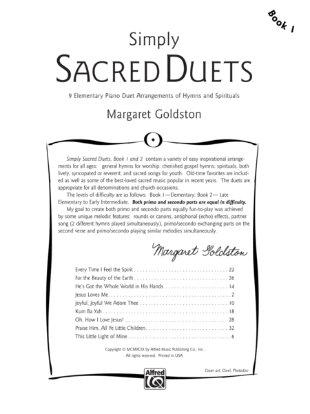 Simply Sacred Duets, Book 1
