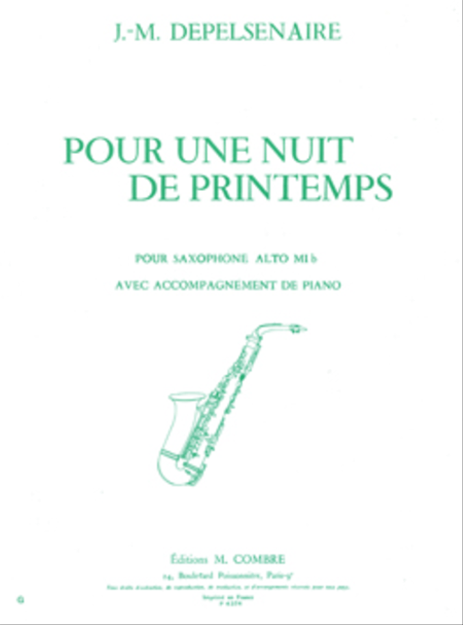 Pour une nuit de printemps Piano Accompaniment scores gallery preview page 1