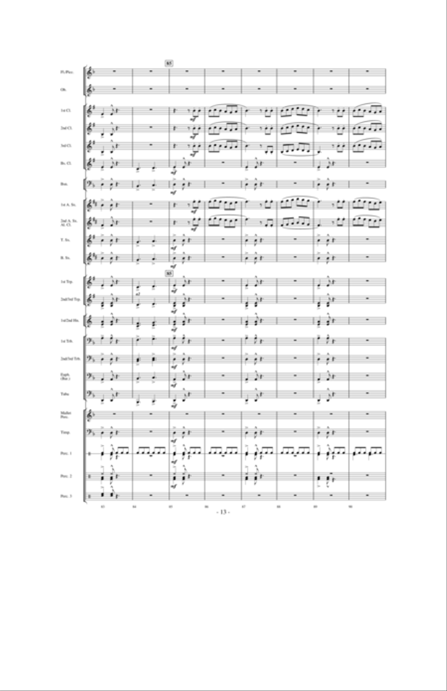 Dragons Fly on the Winds of Time Concert Band scores gallery preview page 12