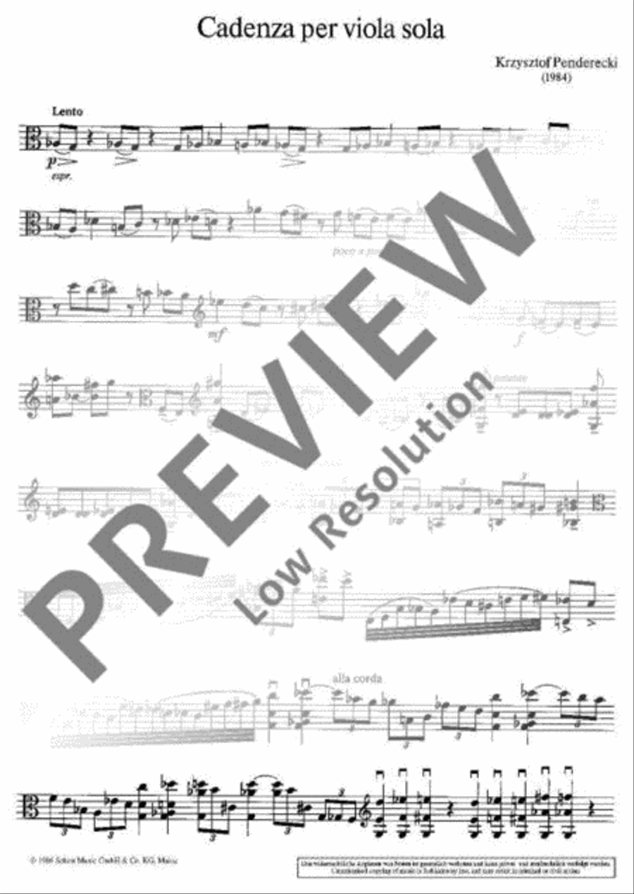 Cadenza Viola Solo scores gallery preview page 5