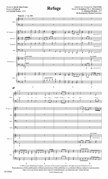 Refuge - Brass and Percussion Score and Parts