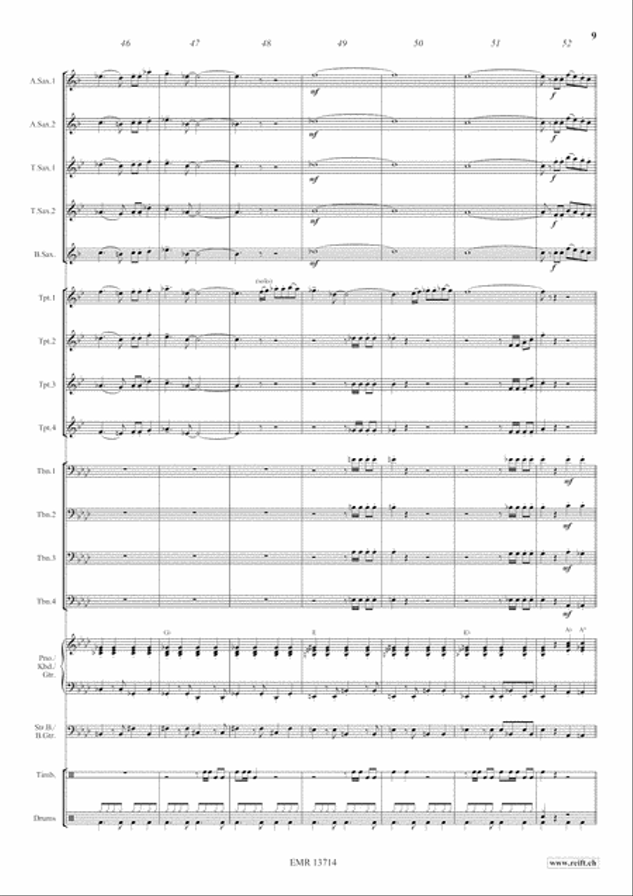 Hibiscus Cha Cha Hibiscus Cha Cha Big Band scores gallery preview page 10
