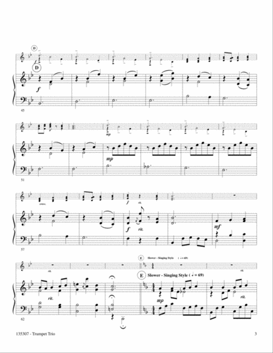 Leaning On The Everlasting Arms Trumpet scores gallery preview page 3