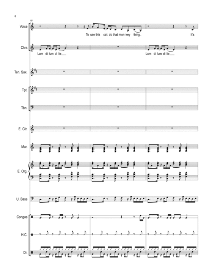 Mickey's Monkey Mickey's Monkey Large Ensemble scores gallery preview page 6