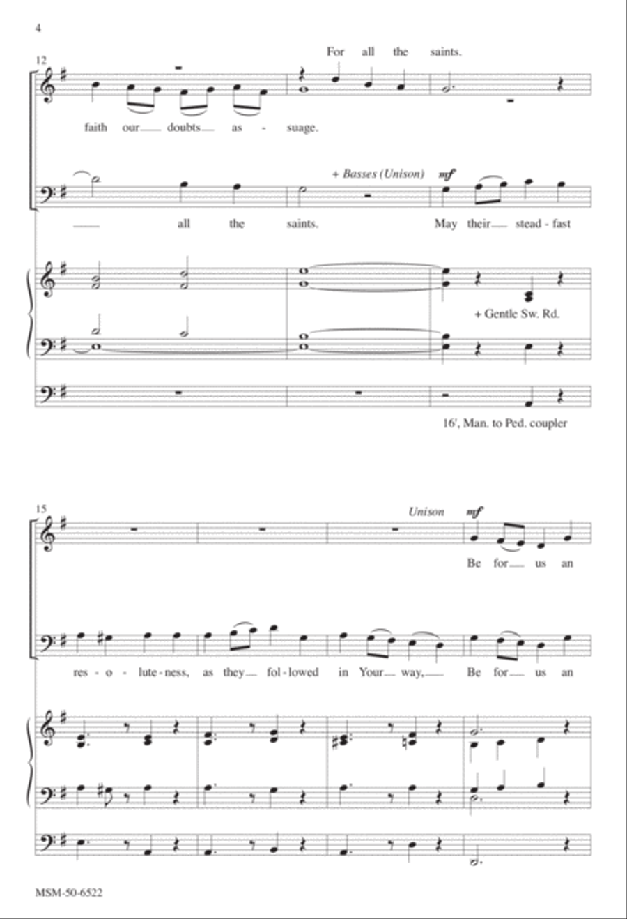 God of Past, Who By Your Spirit 4-Part scores gallery preview page 4