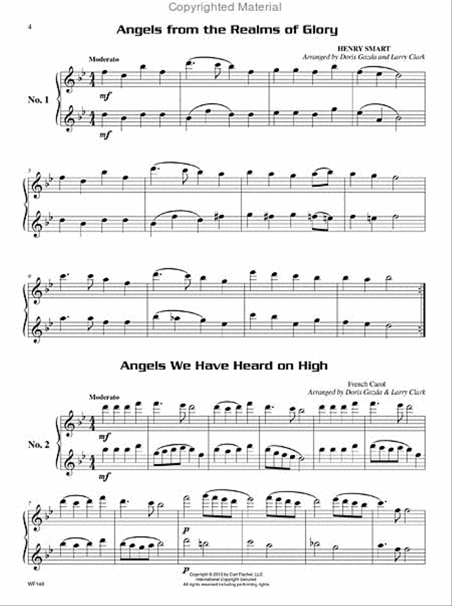 Compatible Christmas Duets for Winds Flute scores gallery preview page 2