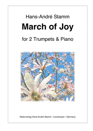 Book cover for March of Joy for 2 Trumpets & Piano