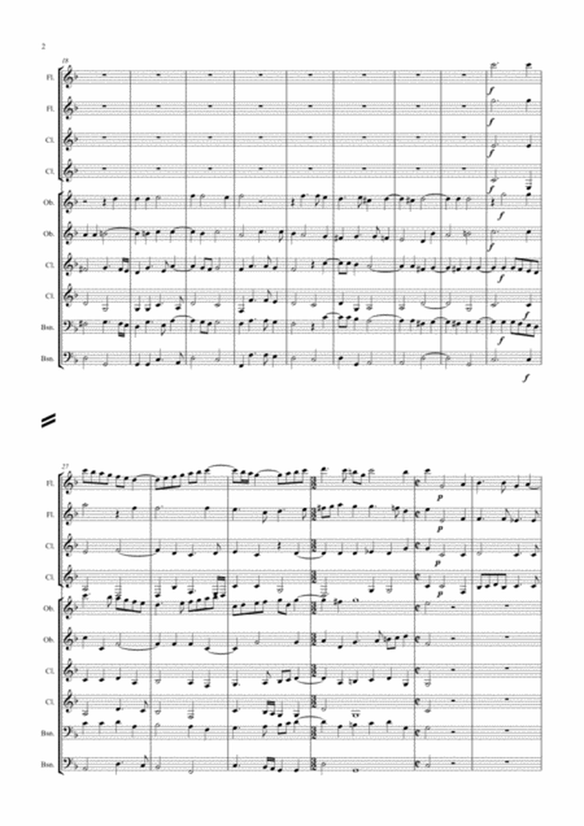 Gabrieli Sonata Pian e Forte - Arrangement for Woodwind Octet image number null
