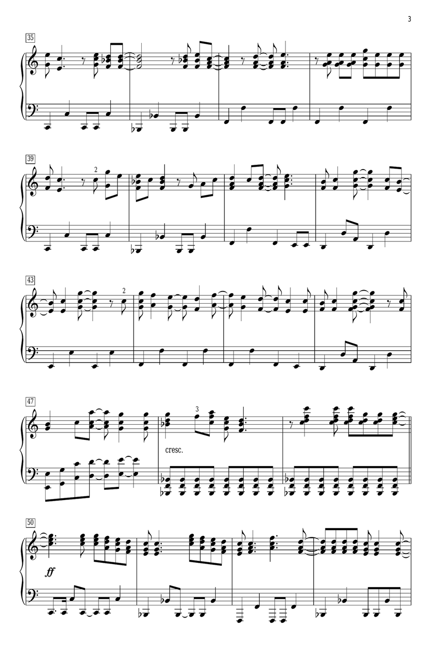 You Are The Music In Me (from High School Musical 2) Piano Solo scores gallery preview page 3