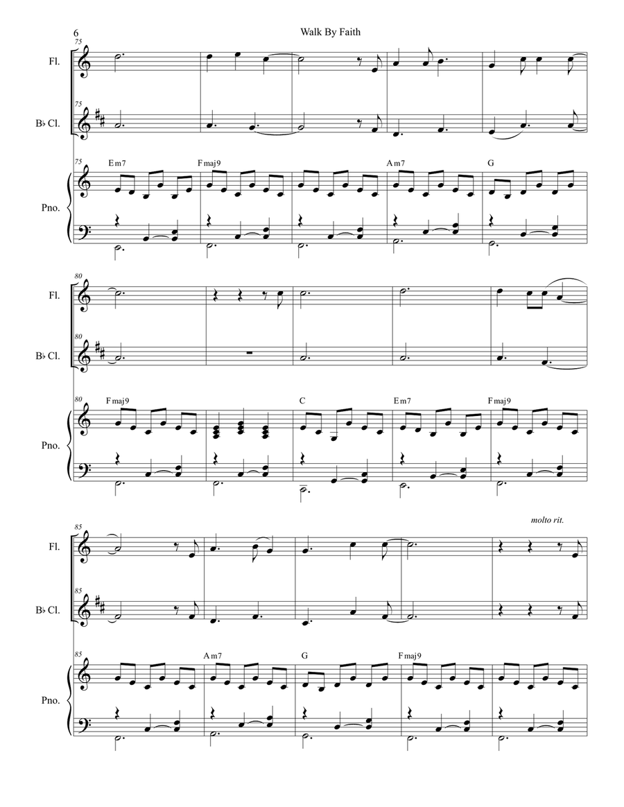 Walk By Faith Walk By Faith Woodwind Duet scores gallery preview page 6