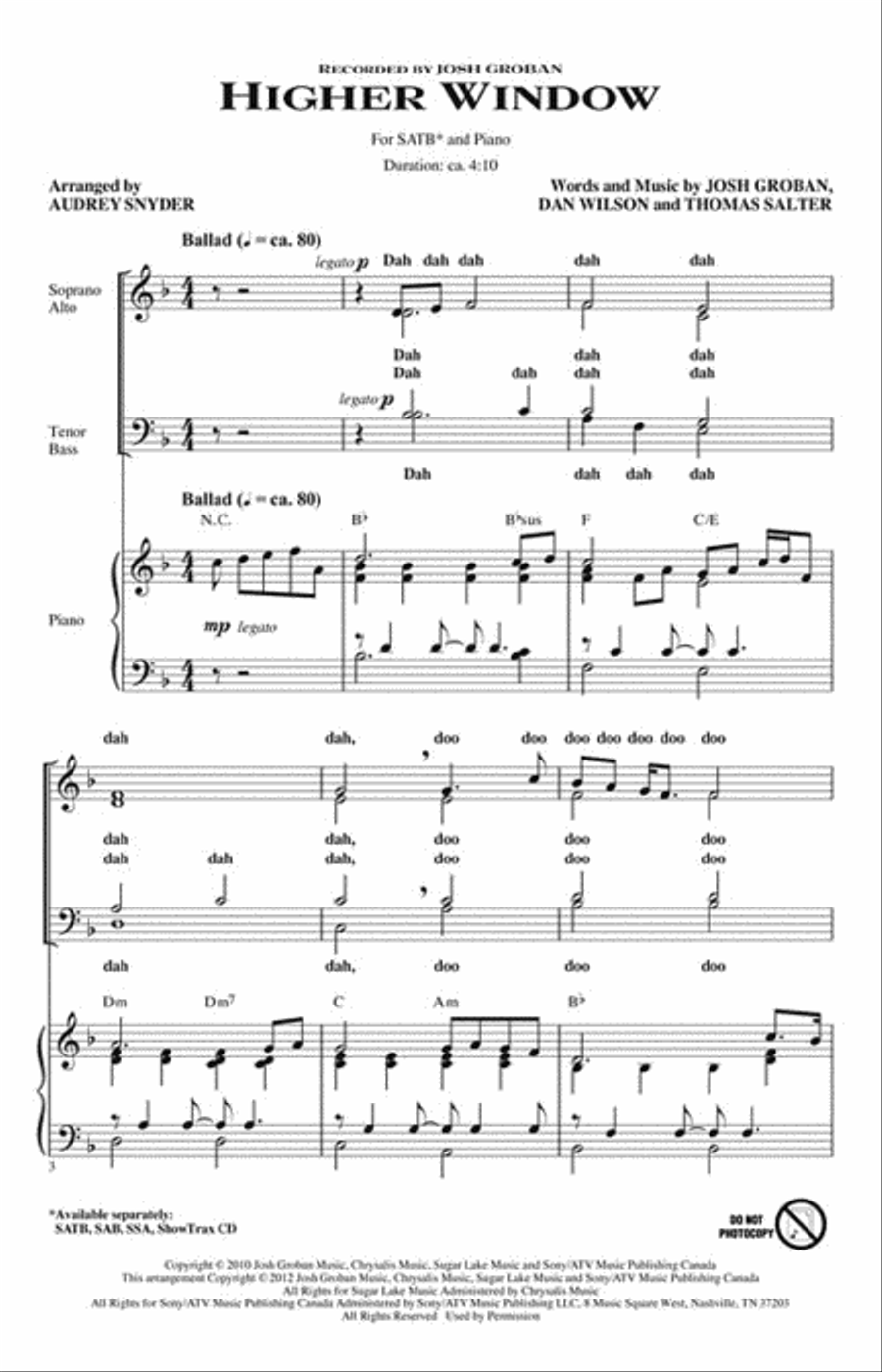 Higher Window Choir scores gallery preview page 2