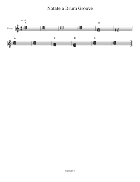Notate a Drum Groove